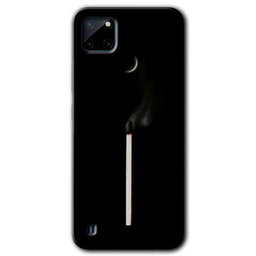BeRa Aksesuar Realme C21 Kılıf Baskılı Kapak - Sönmüş Kibrit +Tam Kaplayan Mat Seramik