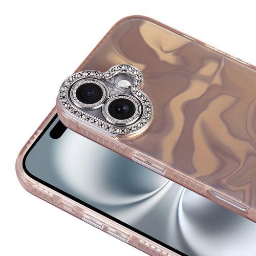 Apple iPhone 16 Plus Kılıf Airbagli Parlak Taş Detay Tasarımlı Zore Esila Kapak