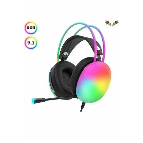 Kablosuz Bluetooth Kulaklık Rgb Işıklı Kulak Üstü 5.3 Bluetooth Bağlantılı