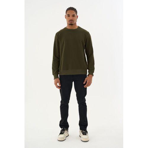 Süperlife Erkek Gri Bisiklet Yaka Ribanalı Regular Fit Sweatshirt spr26swk930