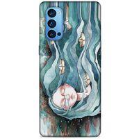 Oppo Reno 4 Pro Kılıf Depresyon (45) Liquid Air Kılıf Bordo Gri