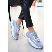 Aleh Gri Cilt Bağcıklı Spor Ayakkabı