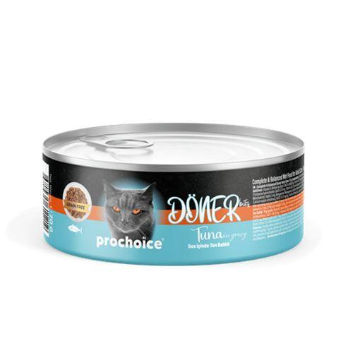 Prochoice Döner Tuna, Sos İçinde Ton Balıklı Tam & Dengeli Yetişkin Kedi Konservesi 12x70 gr