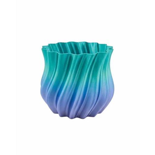 Mavi Degrade Kıvrımlı 3d Vazo Minimal Modern Ev Dekoru