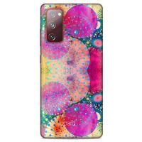 Samsung Galaxy S20 Fe Kılıf Pastel Renkler (47) Crystal Flex Kılıf Fuşya Sarı