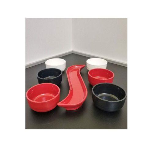 7 Parça Kahvaltı Seti Sosluk İftariyelik Çerezlik Kırılmaz Melamin Çap 7 cm