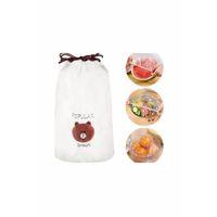 100 Adet Tazelik Koruyucu Tabak Tencere Gıda Bonesi  Çok Amaçlı Pratik Kapak Tencere Bonesi