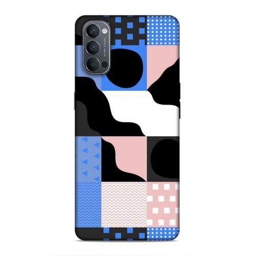 Oppo Reno 4 Uyumlu Kılıf Insomnia (44) Tough Armor Kılıf Mavi Siyah