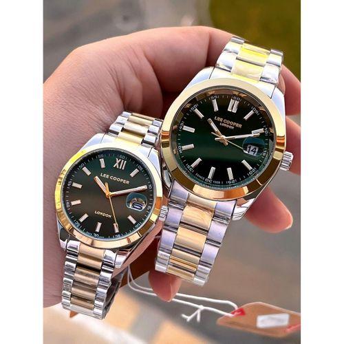 Lee Cooper Bay Ve Bayan Özel Tasarım 2 yıl Garantili 5 Atm Suya Dayanıklı Çift Saati CF.LC08189.1