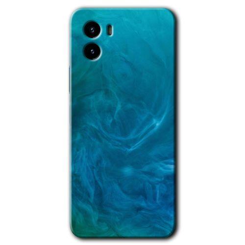 Vivo Y15s Kılıf HD Desen Baskılı Arka Kapak - Mavi Aura