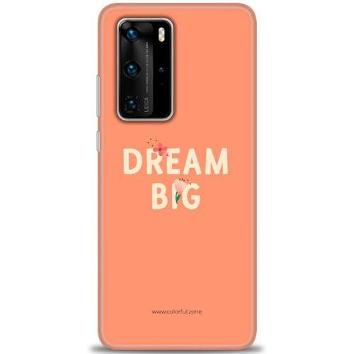 Huawei P40 Pro Kılıf HD Baskılı Kılıf - Dream Big + Tam Ekran Koruyucu