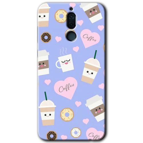 Huawei Mate 10 Lite Kılıf HD Desen Baskılı Arka Kapak - Coffee Cake + Kırılmaz Cam