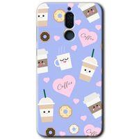 Huawei Mate 10 Lite Kılıf HD Desen Baskılı Arka Kapak - Coffee Cake + Kırılmaz Cam