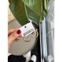 Taşlı Hilal Küpe - Altın