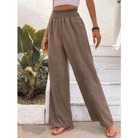 Kadın Yüksek Bel Lastikli Ithal Krep Pantolon