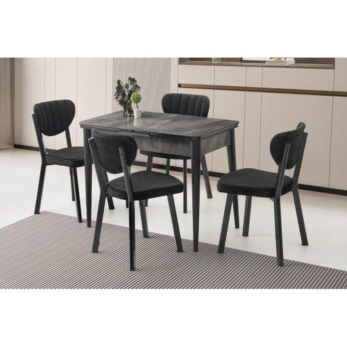 Tekno Elma MDF Açılır Mutfak Masa Sandalye Takımı 60x100