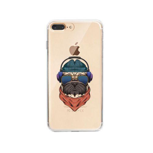 iPhone 7 Plus Pug Lens Korumalı Şeffaf Telefon Kılıfı