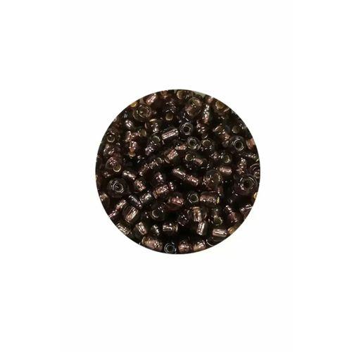 Dökme Cam Kum Boncuk (8/0) 3 mm - 60 Gram - Şefaff Alacalı Kahve - BNC213
