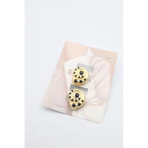 Deniz Kabuğu Düğme Broş - Altın