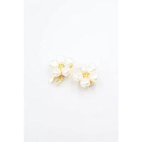 İncili Düğme Broşu - Altın