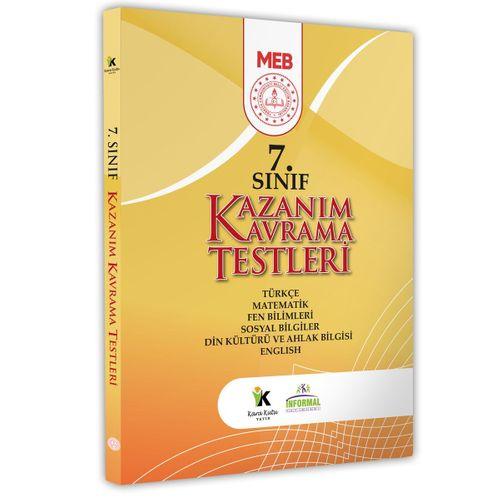 2025 7 Sınıf MEB Tüm Dersler Kazanım Kavrama Testleri KKT Yaprak Test Kitabı(Renkli Basım A4 Boyut)