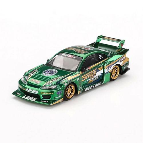 Eğitici Çocuk Mini GT 1/64 Nissan LB-Super Silhouette S15 SILVIA LBWK 2024 Fausto Racing - Blister Paket