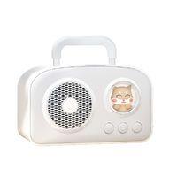 Sevimli Tasarımlı Taşınabilir Radyolu Bluetooth Hoparlör Beyaz