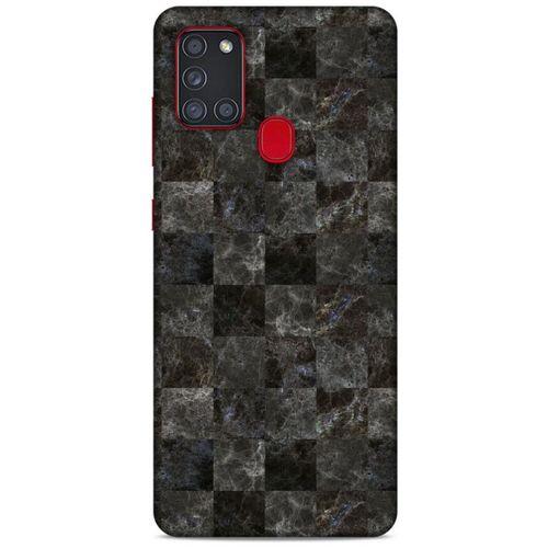 Mermer Desenli (47) Tema Crystal Flex Kılıf Zeytin Samsung Galaxy A21s Kılıf