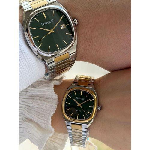 Ferrucci Çift Sevgili Saati Çelik Kordon 3 Atm Suya Dayanıklı Kol Saati VS.BLKT.0834