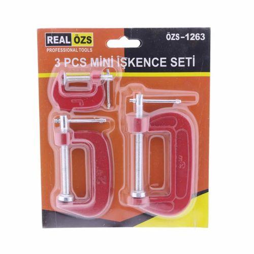 3 Parça C Tipi Mengene Seti İşkence Aleti Hobi İşkence