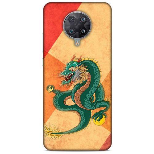İnfinix Note 7 Kılıf Dragons (24) Darbe Emici Kılıf Tatoo Yeşil Ejderha