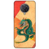 İnfinix Note 7 Kılıf Dragons (24) Darbe Emici Kılıf Tatoo Yeşil Ejderha