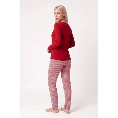 Kadın Pijama Takımı - Uzun Kol Kalpli