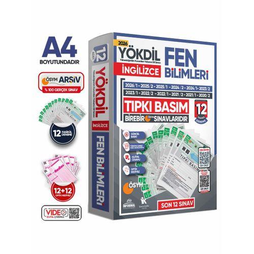 2026 YÖKDİL İngilizce FEN BİLİMLERİ ÖSYM Çıkmış Soru Tıpkı Basım Deneme Paketi 12li Türkiye Geneli