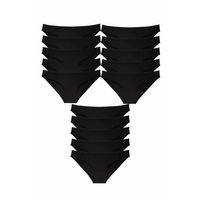 15 adet Süper Eko Set Likralı Kadın Slip Külot Siyah