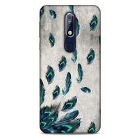 Nokia 7.1 Kılıf Desenli Özel Seri Tüyler (16) Kalın Kılıf