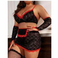 Fantazi Seksi Dantel Babydol Fantezi Gecelik (çorapsız)