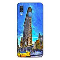 Samsung Galaxy A40 Kılıf Dünya Mimarisi (7) Telefon Kılıfı Flat Iron New York