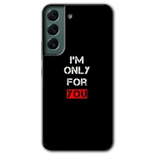 Samsung Galaxy S22 Kılıf HD Desen Baskılı Arka Kapak + Temperli Cam - For You