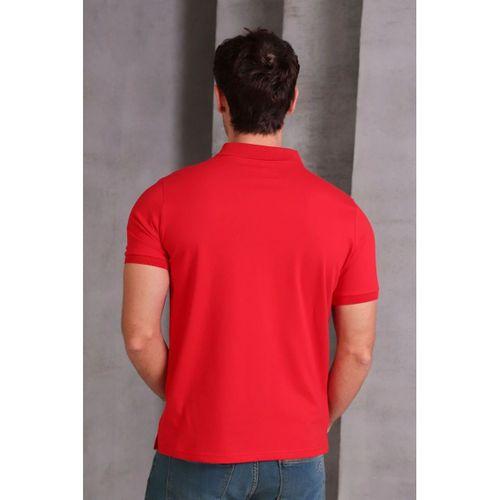 Erkek Slim Fit Pamuklu Yumuşak Doku Nefes Alan Kumaş Yakalı Tişört