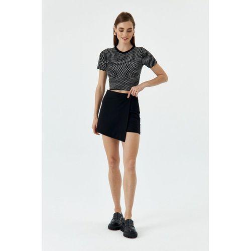 Tuba Butik Basic Triko Siyah Crop