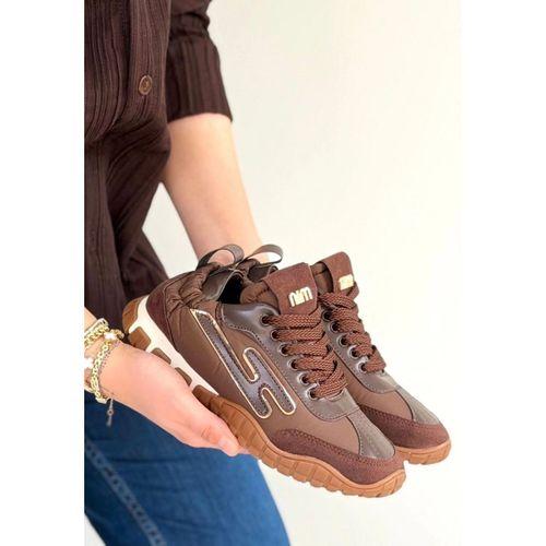 Huer Kahverengi Nubuk Bağcıklı Spor Ayakkabı