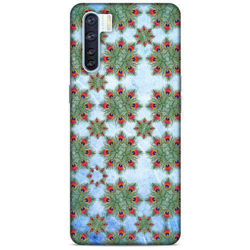 Oppo A91 Kılıf Desenli Özel Seri Tüyler (24) Darbe Emici Kılıf