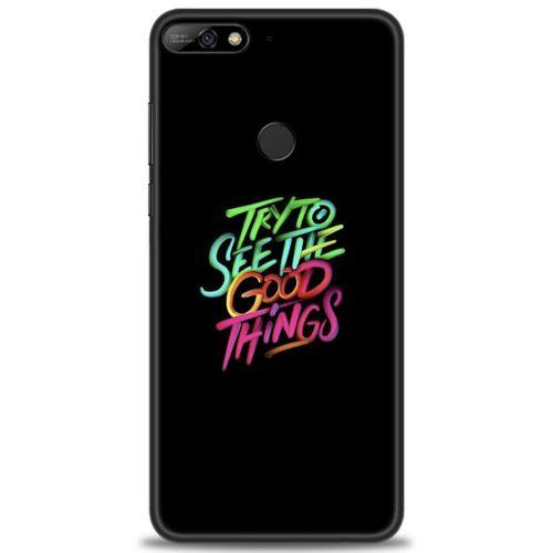 Huawei Y7 2018 Kılıf HD Baskılı Kılıf - Good Things + Tam Ekran Koruyucu