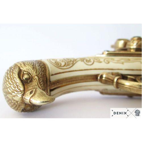 Denix Koleksiyon Grubu-2 NAMLULU TABANCA, FRANSA 18. C-JDNX1305-Orijinalden ilham alan tasarım.