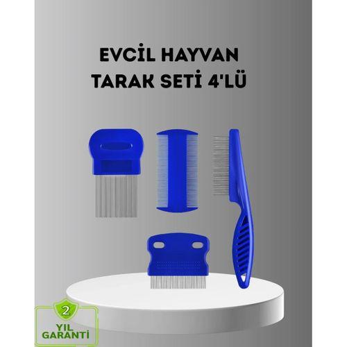 4’lü Kedi Köpek Tüy Temizleme Seti – Paslanmaz Çelik,ergonomik Ve Uzun Ömürlü