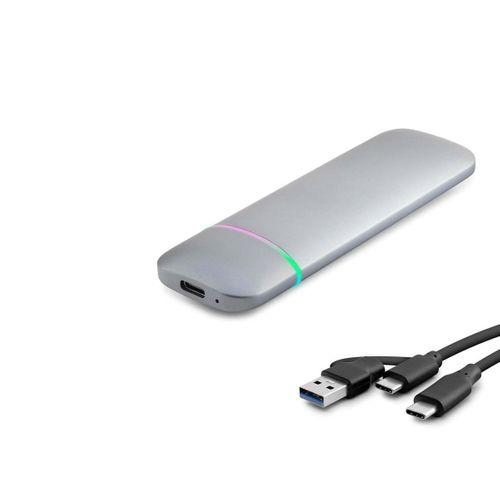 SSD Kutu Type-C 3.1 + Usb3.0 Nvme + Ngff M2 Chıp Rtl9210B Gri HDX1772