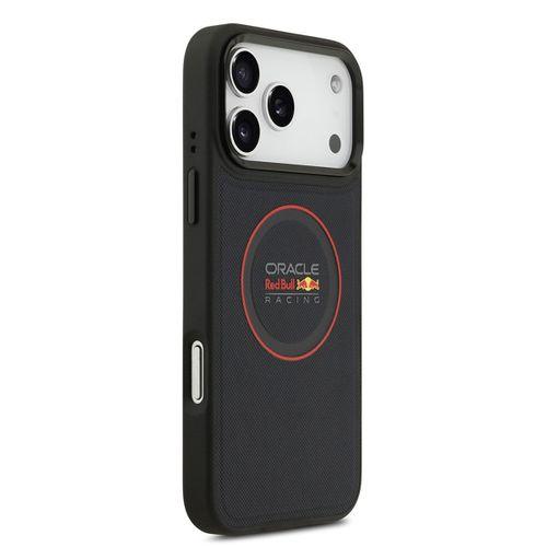 Apple iPhone 17 Pro Max Kılıf Redbull Orjinal Lisanslı M-safe Şarj Özellikli Kırmızı Halka ve Logo Kabartmalı PU Deri Kapak