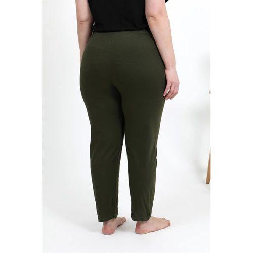 Kadın Pamuklu Büyük Beden Alt Pijama Haki
