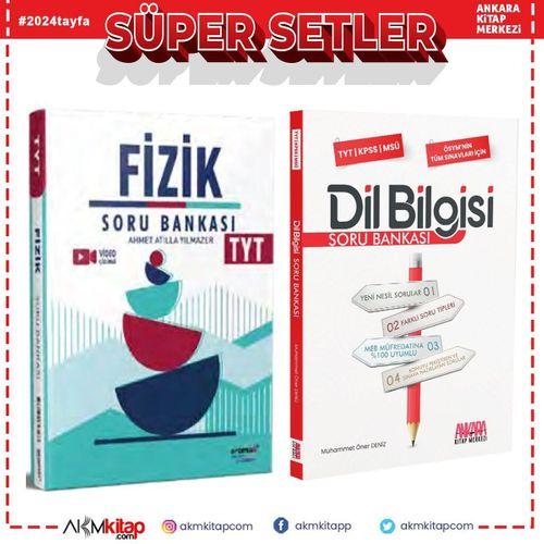 Aromat TYT Fizik ve AKM Dil Bilgisi Soru Bankası Seti 2 Kitap